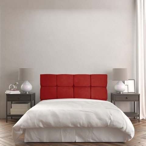 Painel King 195cm Nina Slk Decor Painel Nina Vermelho