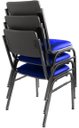Ver imagem 2 de Kit com 3 Cadeiras para Auditórios Linha Hotel Smart Azul