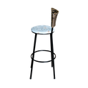 Ver imagem 5 de Jogo 4 Banqueta Alta Para Cozinha Ratan Cappuccino Preta Estofado Floral Floral