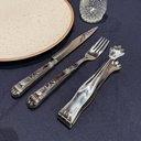 Ver imagem 6 de Pegador de Carne Inox Pequeno 16cm Churrascaria Frios Gelo Rodizio Mini Pinça com Garra