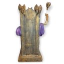 Ver imagem 4 de Escultura Exu Caveira no Trono Preto com Roxo 35cm em Resina