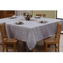 Ver imagem 1 de Toalha de Mesa Quadrada Jacquard Cinza 2,20x2,20 Festa Buffet