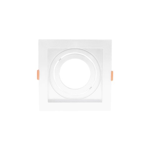 Spot de Embutir Recuado Blumenau Clean para Lâmpada Par 20 E27 Quadrado Bivolt Branco
