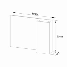 Armário Espelheira Suspenso Flutuante 1 Espelho 1 Porta 2 Prateleiras para Banheiro Marrom Madeira - 4
