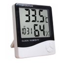 Ver imagem 1 de Termo Higrômetro Medidor Temperatura Umidade Relógio Digital