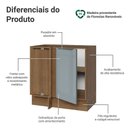 Ver imagem 3 de Balcão de Canto 1 Porta (sem Tampo) Rustic/Cinza Lux Madesa