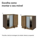 Ver imagem 4 de Balcão de Canto 1 Porta (sem Tampo) Rustic/Cinza Lux Madesa