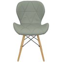 Ver imagem 3 de Kit 6 Cadeiras Charles Eames Eiffel Slim Wood Estofada - Cinza