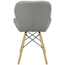 Ver imagem 5 de Kit 6 Cadeiras Charles Eames Eiffel Slim Wood Estofada - Cinza