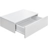 Mesa de Cabeceira Suspensa de Parede Flutuante Gaveta Caixa de Armazenamento 1 Gaveta Branco Fosco - 2