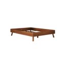 Ver imagem 5 de Cama Casal de Madeira Escandinava Futon Pés Inclinados Castanho Karri Idimex