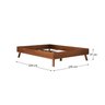 Cama Casal de Madeira Escandinava Futon Pés Inclinados Castanho Karri Idimex - 7