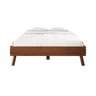 Cama Casal de Madeira Escandinava Futon Pés Inclinados Castanho Karri Idimex - 8