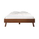 Ver mais imagens de Cama Casal de Madeira Escandinava Futon Pés Inclinados Castanho Karri Idimex