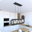 Ver imagem 1 de Pendente Luminária Industrial Preto Infinity Triplo