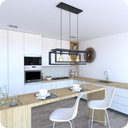 Ver imagem 2 de Pendente Luminária Industrial Preto Infinity Triplo