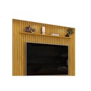 Ver imagem 3 de Rack Bancada C/ Painel P/ Tv Trento 230x240cm Freijo/off White - Dj Móveis