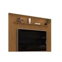 Ver imagem 5 de Rack Bancada C/ Painel P/ Tv Trento 230x240cm Freijo/off White - Dj Móveis