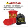 Saco de Lixo 150l Reforçado 100 Unidades Fabricante - 2