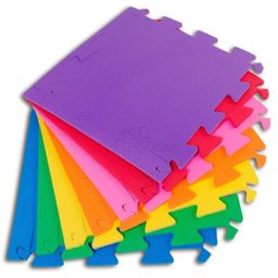 Kit com 12 Tapetes / Tatame em Eva 50 X 50 X 1 Cm - Cores Sortidas - 2