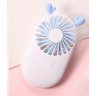 Mini Ventilador de Mão Bolso Mesa Gatinho Branco 3 Vel Recarregável - 2