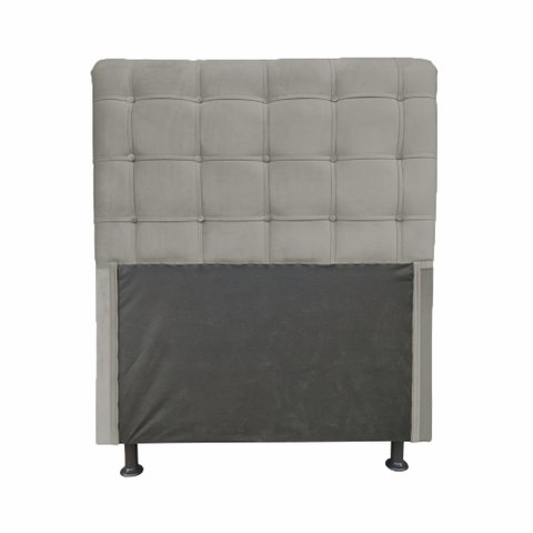 Cabeceira Dama 1,40 Cm Cama Box Casal Suede Cinza