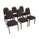 Ver imagem 1 de Kit com 6 Cadeiras para Auditórios Linha Hotel Preto