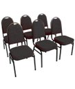 Ver imagem 1 de Kit com 6 Cadeiras para Auditórios Linha Hotel Preto