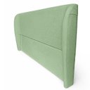 Ver imagem 2 de Cabeceira Cama Box Queen Estofada Ravena 160cm Boucle Verde com Sapatas Plásticas Linha Premium