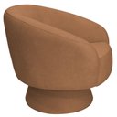 Ver imagem 4 de Poltrona Liz Giratória Bouclé Terracota Espuma D26 Hr Madeira Nexta Casa