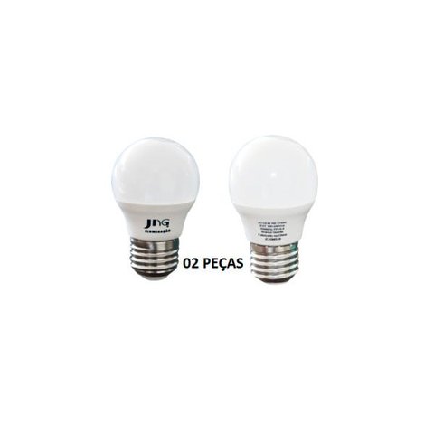 Lâmpada Bolinha Led 4w E27 Bivolt 3000k Br. Quente - 02 Unidades