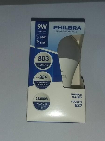 Lâmpada LED Bulbo 9W E27 3000K Branco Quente (10 Unidades) - 2