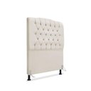 Ver imagem 1 de Cabeceira de Cama Box Solteiro 90 Cm Dunas - Veludo Bege Claro.