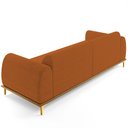 Ver imagem 7 de Sofá 03 Lugares Para Sala de Estar Kiev 210 cm D02 Veludo Telha C-262 - Lyam Decor
