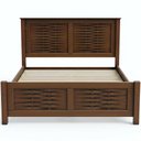 Ver imagem 2 de Cama Casal Queen Aton S05 Tramado Madeira Maciça Ipê Lyam Decor 158cm