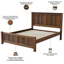 Ver imagem 4 de Cama Casal Queen Aton S05 Tramado Madeira Maciça Ipê Lyam Decor 158cm