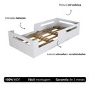 Ver imagem 3 de Cama Montessoriana Solteiro Infantil Baixa Segurança Autonomia Branco