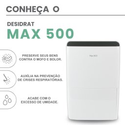Desumidificador de Ar Antimofo | Desidrat Max 500 - 220V - 4