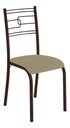 Ver imagem 2 de Kit 4 Cadeiras Paraty Corino Creme Tubo Marrom Cafe