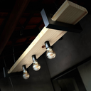 Ver imagem 4 de Lustre Rustico Estilo Industrial de Madeira Natural