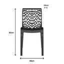 Ver imagem 6 de Mesa de Jantar Industrial 4 Lugares 120x60 Econômica L/p + 4 Cadeiras Gruvyer Preto Fosco Design Mod