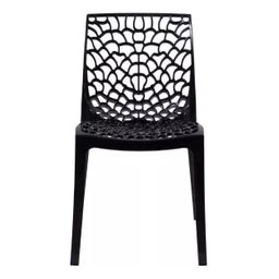 Mesa de Jantar Industrial 4 Lugares 120x60 Econômica L/p + 4 Cadeiras Gruvyer Preto Fosco Design Mod - 5