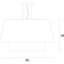 Ver imagem 2 de Pendente Duo Cone de Tecido 3 Lâmpadas Tom Luz Iluminação