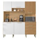 Ver imagem 2 de Cozinha Ambiente Ferrara 6 Portas e 2 Gavetas Freijó Supremo Ripado - Kits Paraná