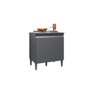 Balcão Gabinete P/ Cooktop 4 ou 5 Bocas 2 Portas - Ajl Móveis:cinza - 2