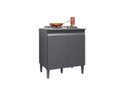 Ver imagem 2 de Balcão Gabinete P/ Cooktop 4 ou 5 Bocas 2 Portas - Ajl Móveis:cinza