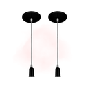 Ver imagem 4 de Kits Luminárias Pendente Fio Simples Lustre Sala Cozinha E27 Cor:Preto;Kit:2 Unid