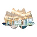 Ver imagem 6 de Espelho Decorativo Flor de Lotus Quarto Sala 63 x 40 cm