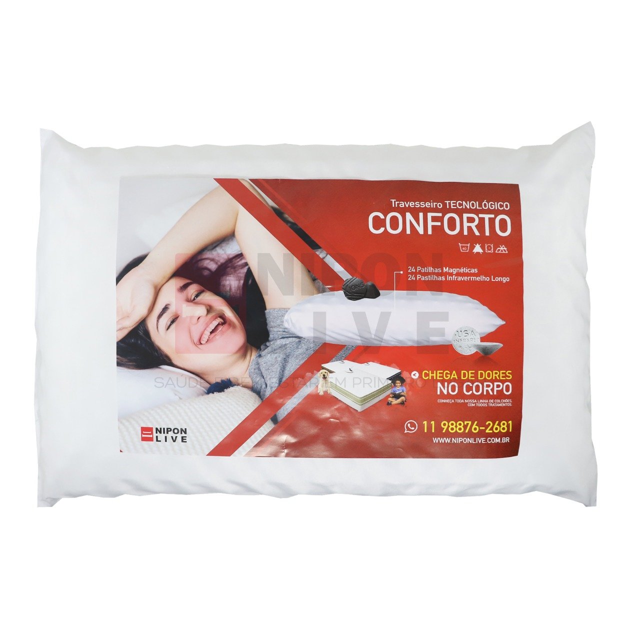 2 Travesseiros Anti Ronco Magnetico Alivia Dor Ortopedico - 4