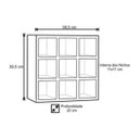 Ver imagem 3 de Kit 2 Suporte Porta Toalha Luiza 9 Nichos Toalheiro Multiuso:branco